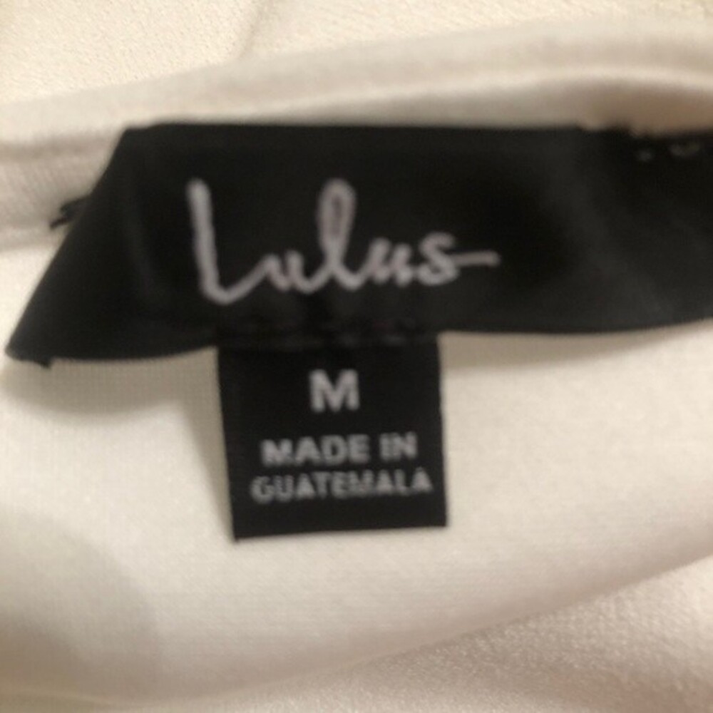 Lulus Symbolize White Sleeveless Bodysuit Sz M - Picture 4 of 6